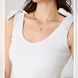 French Connection White Tank Top